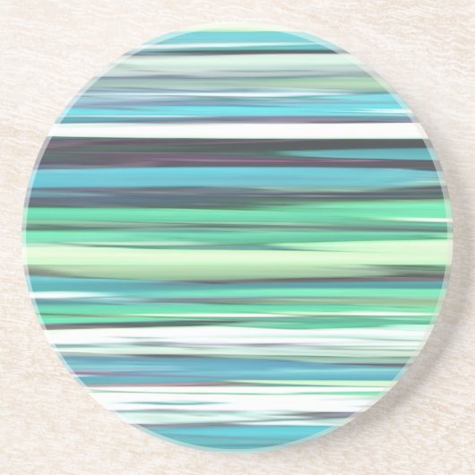 Abstracte #2: Aqua blue green blur Zandsteen Onderzetter (Voorkant)