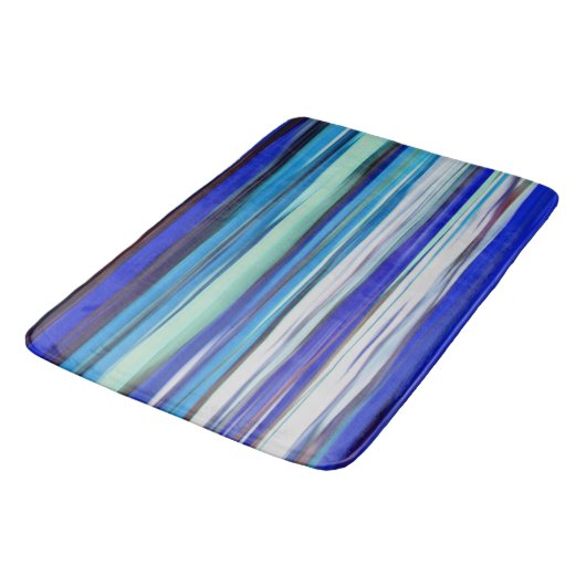 Abstracte #2: Blauwe vervaging Badmat (Gekanteld)