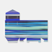 Abstracte #2: Blauwe vervaging Bedankdoosjes (Uitgevouwen)