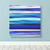 Abstracte #2: Blauwe vervaging Canvas Afdruk (Insitu (Houten vloer))