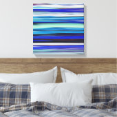 Abstracte #2: Blauwe vervaging Canvas Afdruk (Insitu (Slaapkamer))