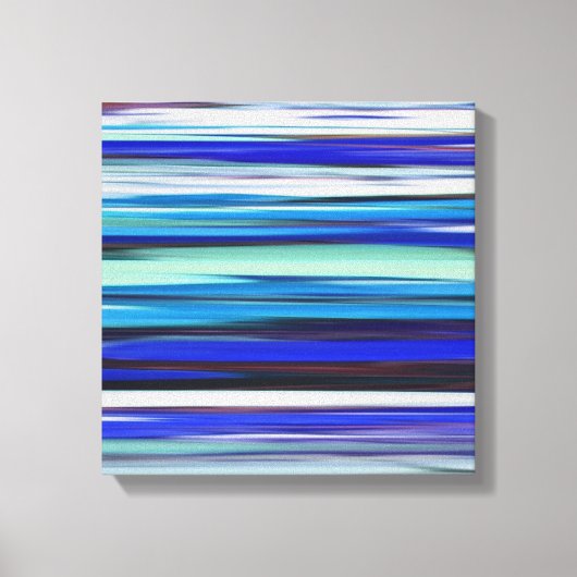 Abstracte #2: Blauwe vervaging Canvas Afdruk (Voorkant)