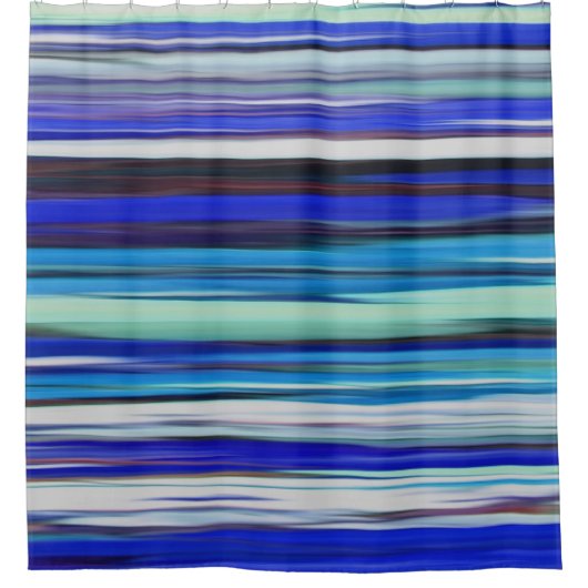 Abstracte #2: Blauwe vervaging Douchegordijn (Voorkant)