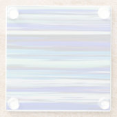 Abstracte #2: Blauwe vervaging Glazen Onderzetter (Achterkant)