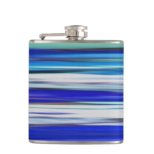 Abstracte #2: Blauwe vervaging Heupfles (Voorkant)