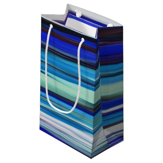 Abstracte #2: Blauwe vervaging Klein Cadeauzakje (Voorkant Gekanteld)
