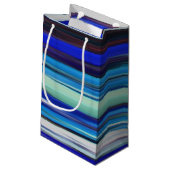 Abstracte #2: Blauwe vervaging Klein Cadeauzakje (Achterkant Gekanteld)
