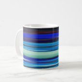 Abstracte #2: Blauwe vervaging Koffiemok (Voorkant links)