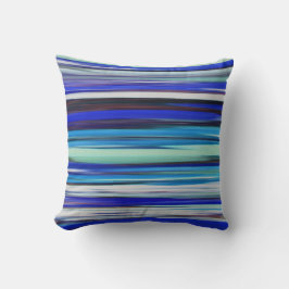 Abstracte #2: Blauwe vervaging Kussen