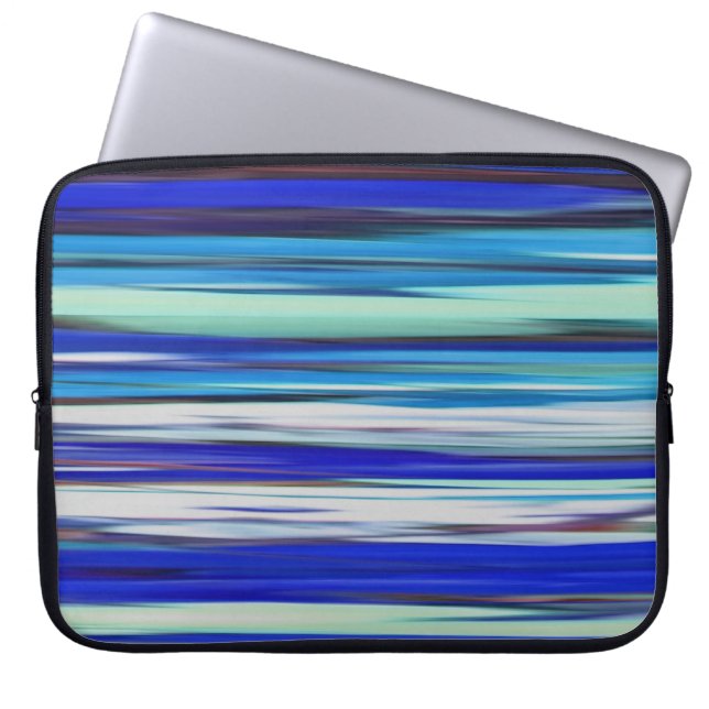 Abstracte #2: Blauwe vervaging Laptop Sleeve (Voorkant)