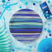 Abstracte #2: Blauwe vervaging Papieren Bordje (Feest)