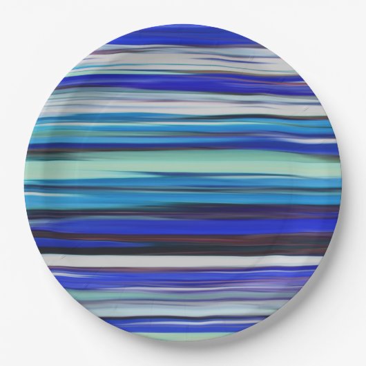 Abstracte #2: Blauwe vervaging Papieren Bordje (Voorkant)