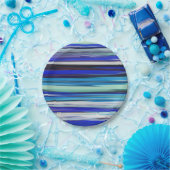 Abstracte #2: Blauwe vervaging Papieren Bordje (Feest)