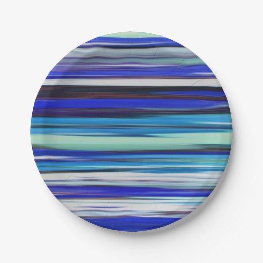 Abstracte #2: Blauwe vervaging Papieren Bordje (Voorkant)