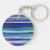 Abstracte #2: Blauwe vervaging Sleutelhanger (Achterkant)