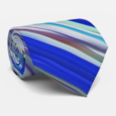 Abstracte #2: Blauwe vervaging Stropdas (Opgerold)