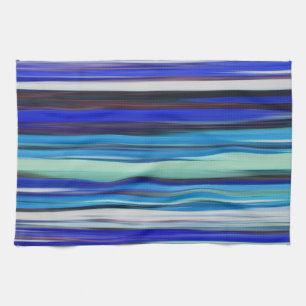 Abstracte #2: Blauwe vervaging Theedoek