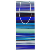 Abstracte #2: Blauwe vervaging Wijn Cadeautas (Achterkant)