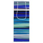 Abstracte #2: Blauwe vervaging Wijn Cadeautas (Voorkant)