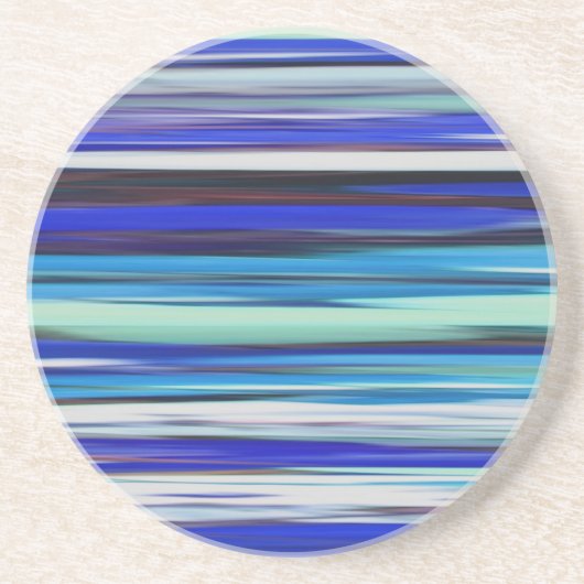 Abstracte #2: Blauwe vervaging Zandsteen Onderzetter (Voorkant)