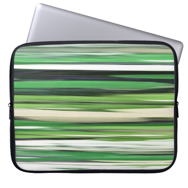 Abstracte #2: Groene vervaging Laptop Sleeve (Voorkant)