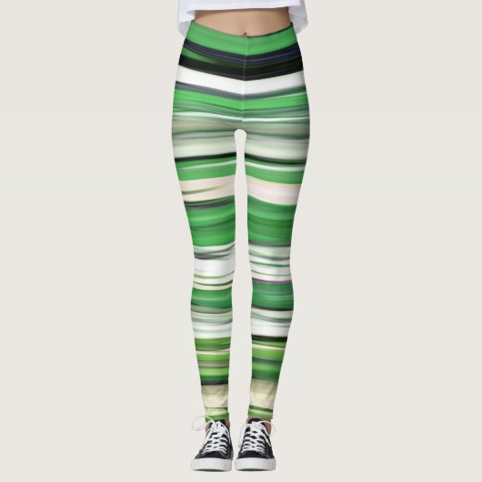 Abstracte #2: Groene vervaging Leggings (Voorkant)