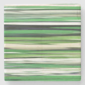 Abstracte #2: Groene vervaging Stenen Onderzetter (Voorkant)