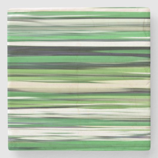 Abstracte #2: Groene vervaging Stenen Onderzetter (Voorkant)