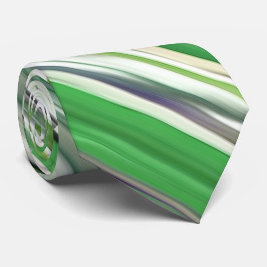 Abstracte #2: Groene vervaging Stropdas (Opgerold)