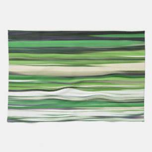 Abstracte #2: Groene vervaging Theedoek