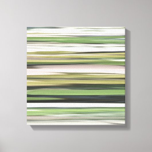 Abstracte #2: Olijfgroene blauwvis Canvas Afdruk (Voorkant)
