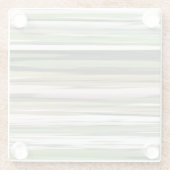 Abstracte #2: Olijfgroene blauwvis Glazen Onderzetter (Achterkant)