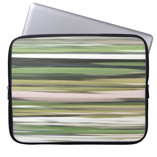 Abstracte #2: Olijfgroene blauwvis Laptop Sleeve (Voorkant)
