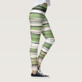 Abstracte #2: Olijfgroene blauwvis Leggings (Rechts)