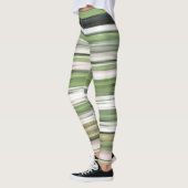 Abstracte #2: Olijfgroene blauwvis Leggings (Links)