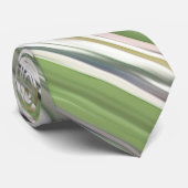 Abstracte #2: Olijfgroene blauwvis Stropdas (Opgerold)