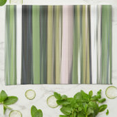 Abstracte #2: Olijfgroene blauwvis Theedoek (Gevouwen)