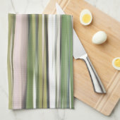 Abstracte #2: Olijfgroene blauwvis Theedoek (Quarter Fold)