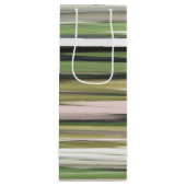 Abstracte #2: Olijfgroene blauwvis Wijn Cadeautas (Voorkant)