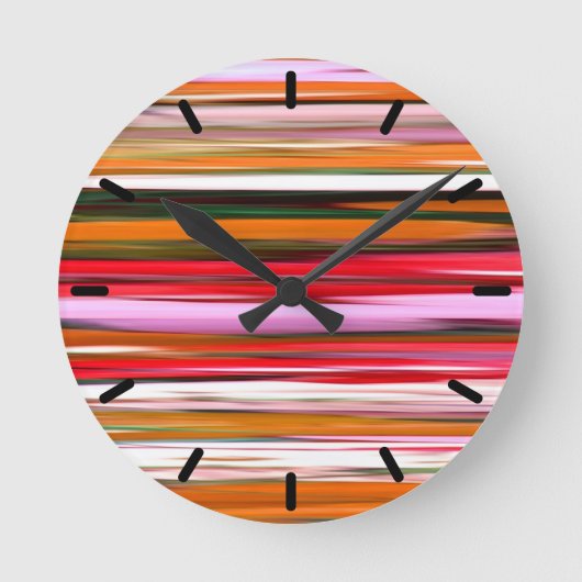 Abstracte #2: Oranje vervaging Ronde Klok (Voorkant)