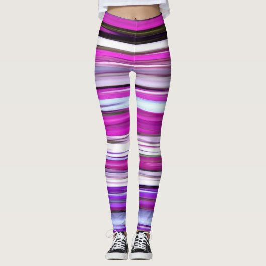 Abstracte #2: Paarse vervagen Leggings (Voorkant)