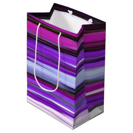 Abstracte #2: Paarse vervagen Medium Cadeauzakje (Voorkant Gekanteld)
