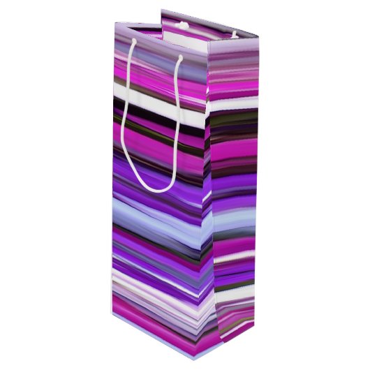 Abstracte #2: Paarse vervagen Wijn Cadeautas (Voorkant Gekanteld)