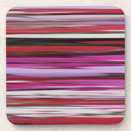 Abstracte #2: Rode vervaging Bier Onderzetter (Voorkant)