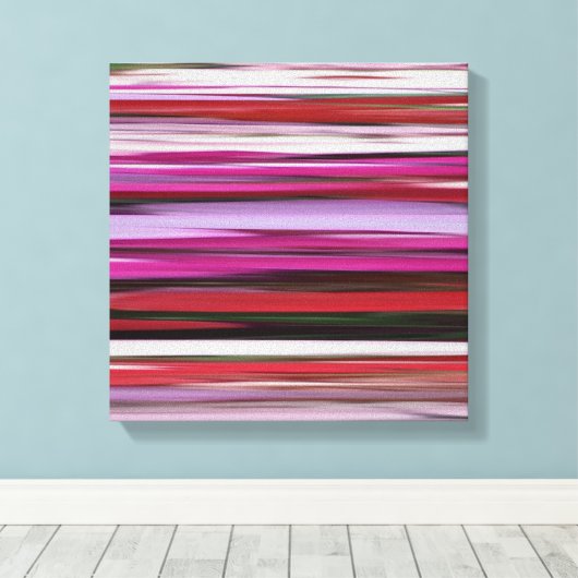 Abstracte #2: Rode vervaging Canvas Afdruk (Insitu (Houten vloer))