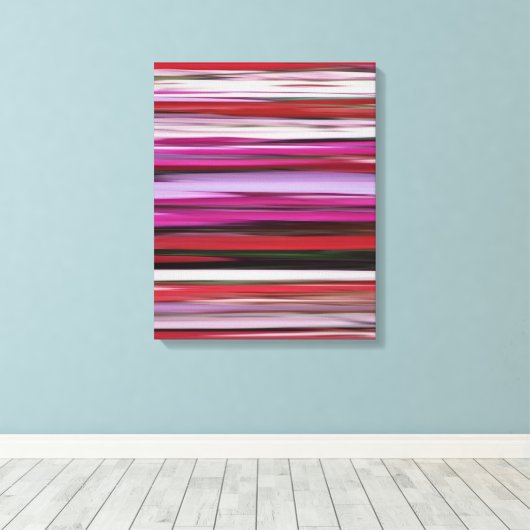 Abstracte #2: Rode vervaging Canvas Afdruk (Insitu (Houten vloer))