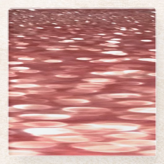 Abstracte #2: Rode vervaging Glazen Onderzetter (Voorkant)
