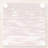 Abstracte #2: Rode vervaging Glazen Onderzetter (Achterkant)