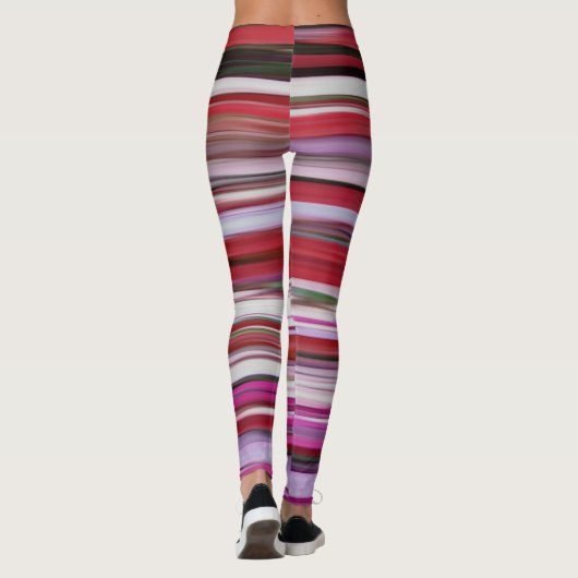 Abstracte #2: Rode vervaging Leggings (Achterkant)