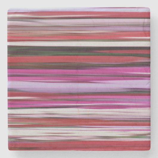 Abstracte #2: Rode vervaging Stenen Onderzetter (Voorkant)